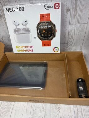 Refurnished Amazon HD 8 Kids Pro Tablet & Smartwatch Bluetooth Earphones Bundle